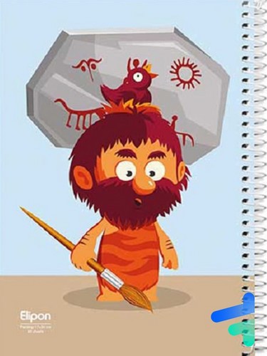 تصویر دفتر 40 برگ نقاشی سیمی شومیز الیپون (کد 2891296)