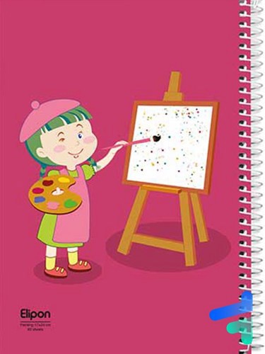 تصویر دفتر 40 برگ نقاشی سیمی شومیز الیپون (کد 2891295)